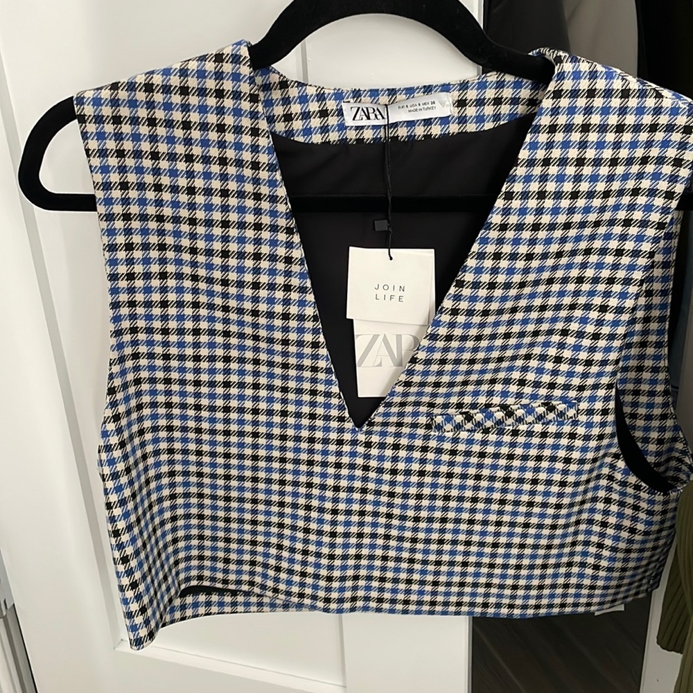 ZARA cropped vest shirt